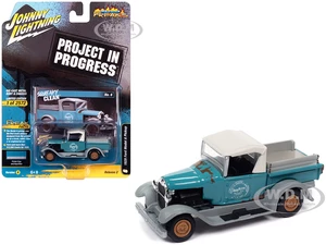 1929 Ford Model A Pickup Truck "Squeaky Clean" Aqua Blue and Primer Gray "Project in Progress" Limited Edition to 2572 pieces Worldwide "Street Freak
