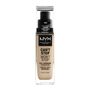 NYX Professional Makeup Can't Stop Won't Stop 24 hour Foundation Vysoce krycí make-up - 6.5 Nude 30 ml