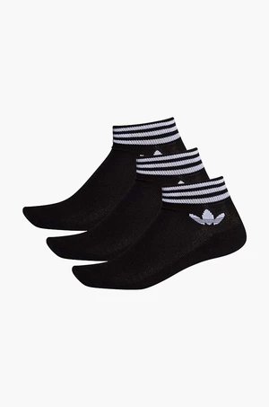 Ponožky adidas Originals 3-pak čierna farba, EE1151