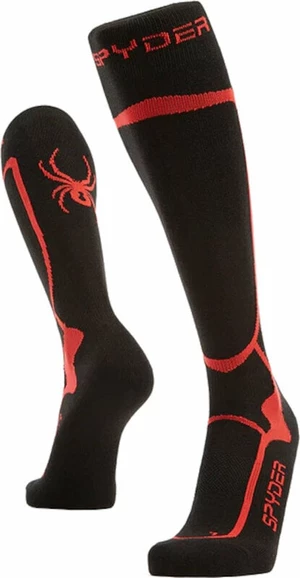 Spyder Mens Pro Liner Ski Socks Black L Chaussettes de ski