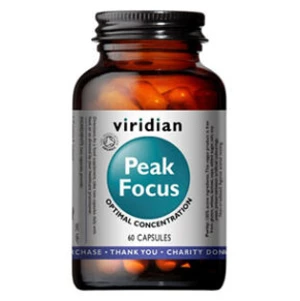 VIRIDIAN Nutrition Organic Peak Focus 60 kapslí