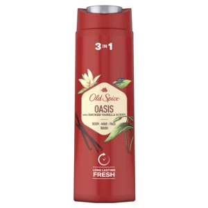 Old Spice Oasis Sprchový gel pro muže 3v1 pro dlouhotrvající svěžest s vůní kouřové vanilky 400 ml