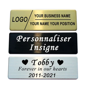 70x25mm Custom Engraved Stainless Steel Badge Photo Frame Name Tag Photo Frame Art Tag ID Door Mailbox Name Tag Name Badges