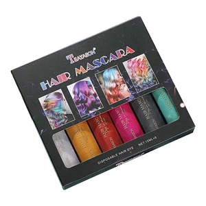6pcs Temporary Hair Color Chalk Washable Hair Chalk For Girl Hair Accessories Safe Hair Mascara For Party Christmas Birthday