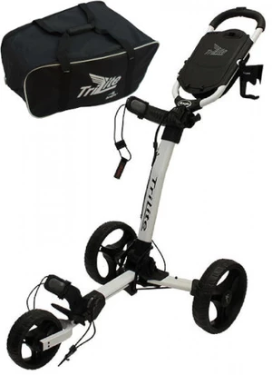 Axglo TriLite 3-Wheel Trolley SET White/Black Carro manual de golf