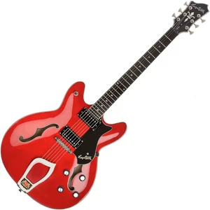 Hagstrom Viking Cherry Transparent Guitarra Semi-Acústica