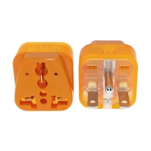 (Lot 5) Universal Plug Adapter - NEMA 6-15P - 208/220/230/240 Volt Max 10A With Surge Protector Voltage Indicator