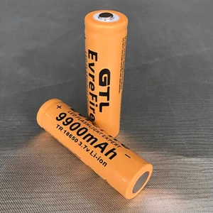18650 battery 3,7V 9900 mAh LED batera recargable de Li-Ion para linterna with Button Top