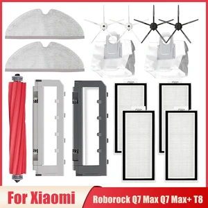 Side Main Brush Cover Mop Rags Dust Bag Hepa Filter Parts Accessories For Xiaomi Roborock Q7 Max Q7 Max+ T8 Robot Vacuum Cleaner