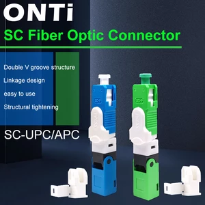 ONTi Fiber Optic Quick Connector High Quality SC UPC SC APC FTTH 50/100/150/200/300pc Single Mode