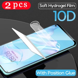 2Pcs hydrogel film for huawei nova 5t 5z 5 5i pro 4 4e 3 3i 3e soft full cover phone screen protector protective film Not Glass