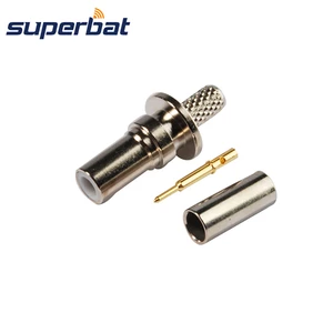 Superbat 50 Ohm SMB Female Coaxial Connector Cable Mount Straight Crimp for RG316 RG174 LMR100 Cable Fakra Adapter