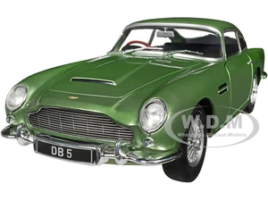 1964 Aston Martin DB5 RHD (Right Hand Drive) Porcelain Green Metallic 1/18 Diecast Model Car by Solido