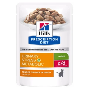 HILL'S Prescription Diet c/d Multicare Stress + Metabolic kapsičky pro kočky 12 x 85 g