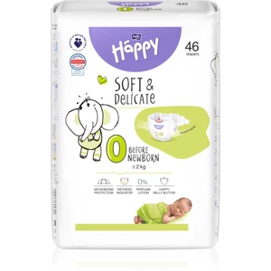 Bella Baby Happy Soft&Delicate Size 0 Before Newborn jednorázové pleny ≤ 2 kg 46 ks
