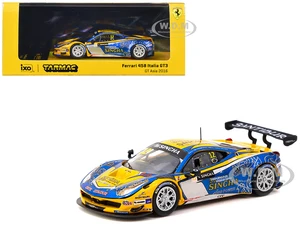 Ferrari 458 Italia GT3 12 Carlo van Dam - Piti Bhirombhakdi "Singha Motorsport" "GT Asia Series" (2016) "Hobby64" Series 1/64 Diecast Model Car by Ta