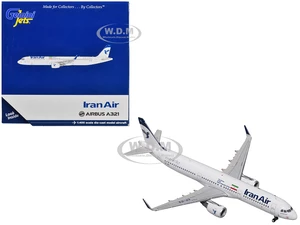Airbus A321 Commercial Aircraft "Iran Air" White 1/400 Diecast Model Airplane by GeminiJets