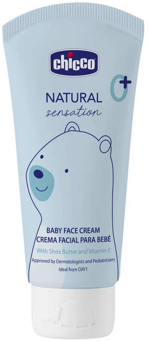 CHICCO Krém na detskú tvár Natural Sensation s bambuckým maslom a vitamínom E 50ml, 0m+