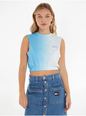 Svetlo modrý dámsky crop top Tommy Jeans