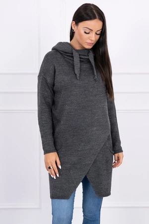 Sweater with graphite bottom edge