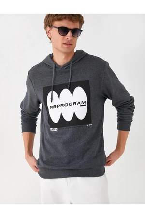 Koton Printed Hoodie and Sweatshirt with Shark