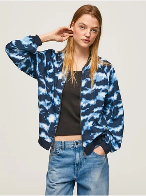 Blue Women Patterned Bomber Pepe Jeans - Women