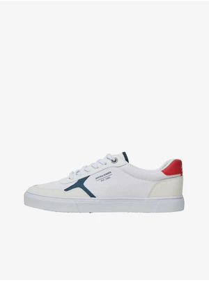 White Mens Sneakers with Suede Details Jack & Jones Uston - Men