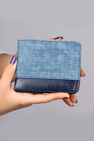 Polo Air Men's Denim Patterned Sports Wallet, Navy Blue