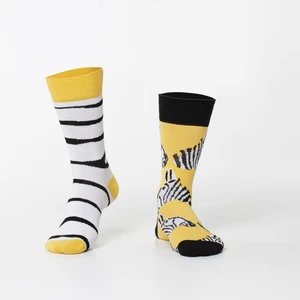 White men's socks zebras