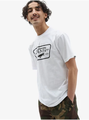 White men's T-shirt with VANS Full Patch print