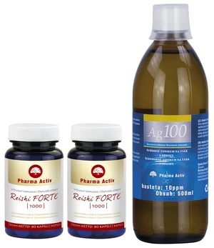 Pharma Activ Reishi FORTE 1000 1+1 90 kapslí + Ag100 10ppm 500 ml