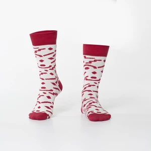 Cream men's socks with pattern