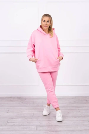 Insulated set with sweatshirt light pink color