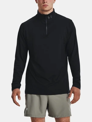 Under Armour Tričko QUALIFIER RUN 1/4 ZIP-BLK - Pánské