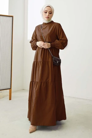 InStyle One Layer Detail Loose Dress - Bitter Brown