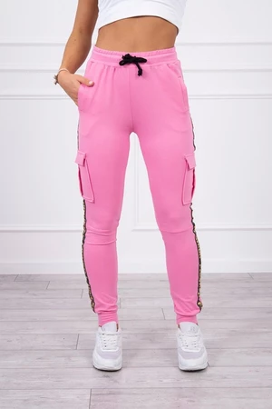 Cargo trousers light pink