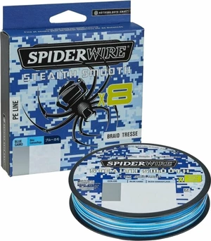 SpiderWire Stealth® Smooth8 x8 PE Braid Blue Camo 0,23 mm 23,6 kg-52 lbs 150 m Sedal