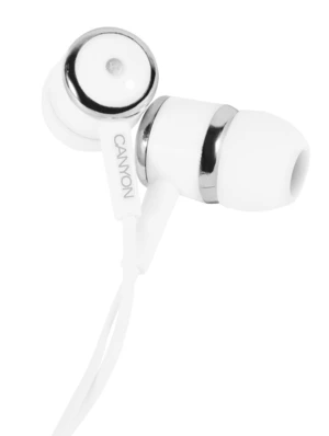 Canyon stereo sluchátka EPM-1, špunty do uší, bílá