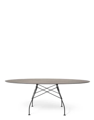 Venkovní stůl GLOSSY OVAL, více variant - Kartell Barva: Starý Bronz/černá