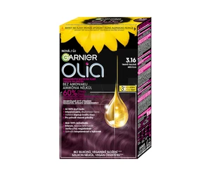 Permanentná olejová farba Garnier Olia 3.16 tmavo fialová + darček zadarmo