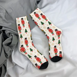 Happy Men's Socks Harajuku Nutcracker Merry Christmas Sock Nordic New Year Skateboard Women Socks Spring Summer Autumn Winter