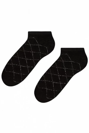 Steven 066-008 Dámské kotníkové ponožky 35/37 černá
