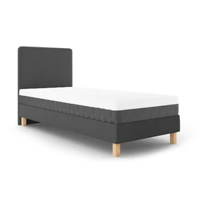 Tmavosivá jednolôžková posteľ Mazzini Beds Lotus, 90 x 200 cm