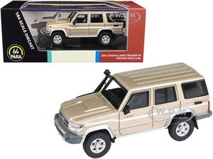 2014 Toyota Land Cruiser 76 Vintage Gold Metallic 1/64 Diecast Model Car by Paragon Models