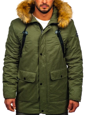 Geacă de iarnă parka verde Bolf 1791