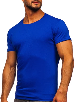 Kobaltové pánské tričko bez potisku Bolf 2005