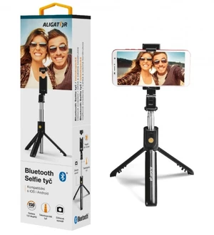 Držák SELFIE s Bluetooth ALIGATOR HA12, tripod, black