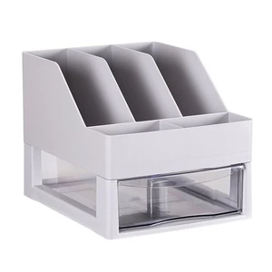 Document Trays File Holder 3 Layers File Box Plastic File Organizer with Transparent Drawer for Desktop Storage