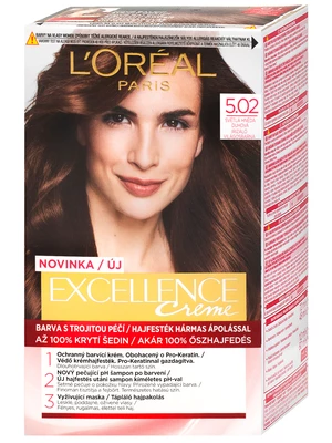 Permanentná farba Loréal Excellence 5.02 svetlá hnedá dúhová - L’Oréal Paris + darček zadarmo