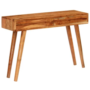 Wall table with decorated drawers 118x30x80 cm solid acacia wood